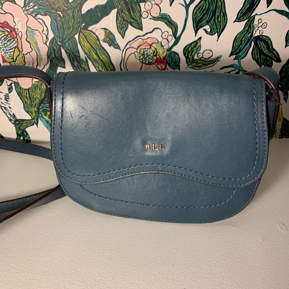 Lauren Ralph Lauren blue saddle bag